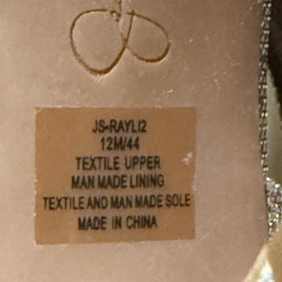 JESSICA SIMPSON JS-RAYLI2 GOLD SPARKLE MESH HEEL SIZE US12 Perfect! - Picture 7 of 8